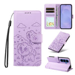 Portafoglio in pelle con protezione RFID e ciondolo a forma di cuore in rilievo con cane., For Galaxy S26 FE 5G, For Galaxy S26+ 5G, For Galaxy S25 FE 5G, For Galaxy S25 Edge 5G