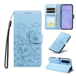 Portafoglio in pelle con protezione RFID e ciondolo a forma di cuore in rilievo con cane., For Galaxy S26 FE 5G, For Galaxy S26+ 5G, For Galaxy S25 FE 5G, For Galaxy S25 Edge 5G