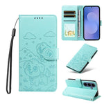 Portafoglio in pelle con protezione RFID e ciondolo a forma di cuore in rilievo con cane., For Galaxy S26 FE 5G, For Galaxy S26+ 5G, For Galaxy S25 FE 5G, For Galaxy S25 Edge 5G