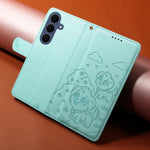 Portafoglio in pelle con protezione RFID e ciondolo a forma di cuore in rilievo con cane., For Galaxy S26 FE 5G, For Galaxy S26+ 5G, For Galaxy S25 FE 5G, For Galaxy S25 Edge 5G