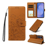 Portafoglio in pelle con protezione RFID e ciondolo a forma di cuore in rilievo con cane., For Galaxy S26 FE 5G, For Galaxy S26+ 5G, For Galaxy S25 FE 5G, For Galaxy S25 Edge 5G