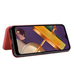 Struttura in fibra di carbonio Flip orizzontale magnetico Custodia in pelle TPU + PC + PU con slot per schede, For LG K22, For OPPO F17 Pro / A93 / Reno4 Lite, For Fujitsu F-42A / F-01L, For Motorola Moto G9 Plus