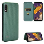 Struttura in fibra di carbonio Flip orizzontale magnetico Custodia in pelle TPU + PC + PU con slot per schede, For LG K22, For OPPO F17 Pro / A93 / Reno4 Lite, For Fujitsu F-42A / F-01L, For Motorola Moto G9 Plus