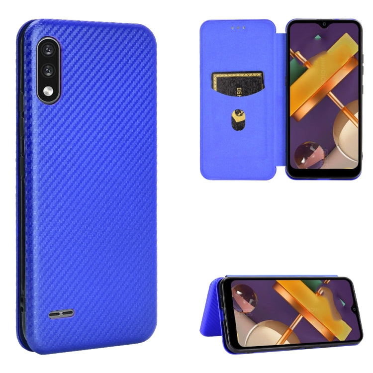 Struttura in fibra di carbonio Flip orizzontale magnetico Custodia in pelle TPU + PC + PU con slot per schede, For LG K22, For OPPO F17 Pro / A93 / Reno4 Lite, For Fujitsu F-42A / F-01L, For Motorola Moto G9 Plus