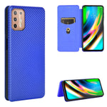 Struttura in fibra di carbonio Flip orizzontale magnetico Custodia in pelle TPU + PC + PU con slot per schede, For LG K22, For OPPO F17 Pro / A93 / Reno4 Lite, For Fujitsu F-42A / F-01L, For Motorola Moto G9 Plus