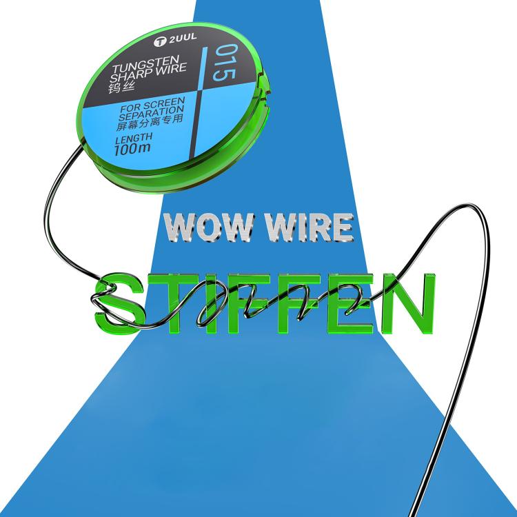 2UUL WS-015 Filo diamantato affilato in tungsteno da 0,015 mm, 100 m, 2UUL WS-015