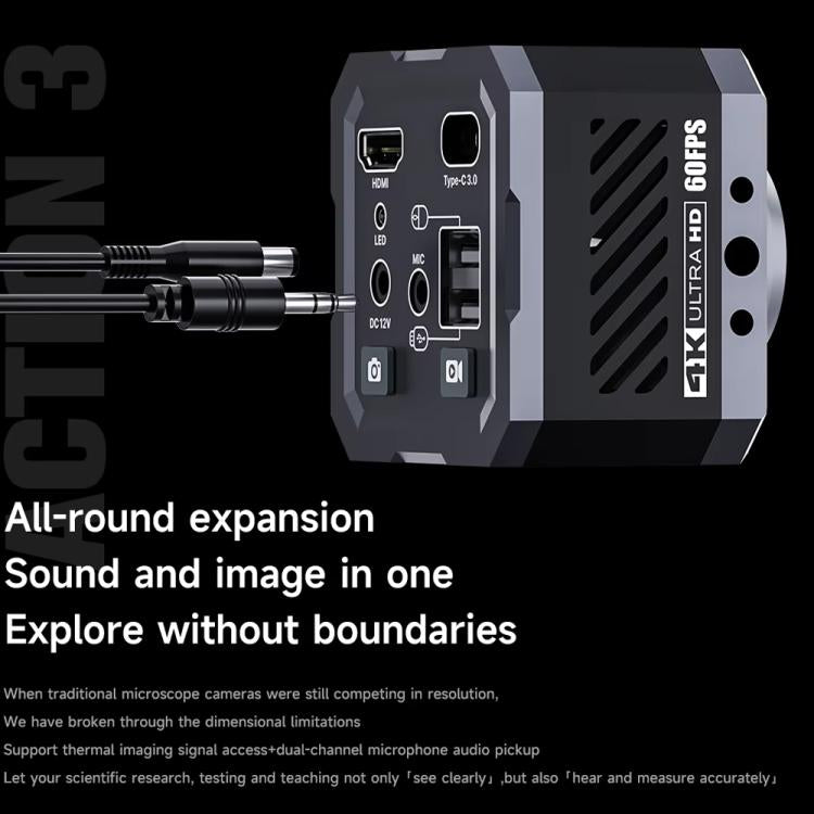 Telecamera microscopica termica 4K HD con funzione HDMI/USB per Mechanic Action3., EU Plug, US Plug