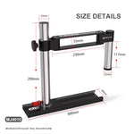 Supporto fisso universale in metallo Mijing MJ4010 da 32 mm con braccio oscillante a 360° e guide di scorrimento., Mijing MJ4010