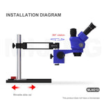 Supporto fisso universale in metallo Mijing MJ4010 da 32 mm con braccio oscillante a 360° e guide di scorrimento., Mijing MJ4010