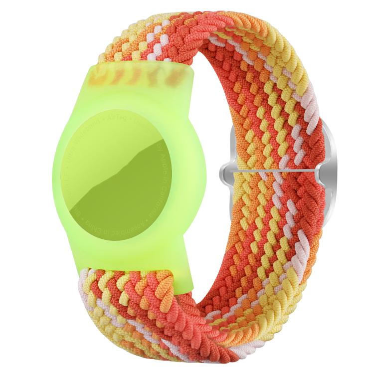 xDfind Cinturino per orologio regolabile in nylon intrecciato, con protezione anti-smarrimento, For AirTag 2nd Gen / AirTag 1st Gen