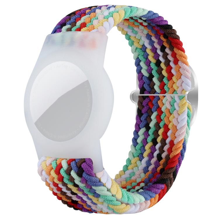 xDfind Cinturino per orologio regolabile in nylon intrecciato, con protezione anti-smarrimento, For AirTag 2nd Gen / AirTag 1st Gen