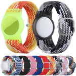 xDfind Cinturino per orologio regolabile in nylon intrecciato, con protezione anti-smarrimento, For AirTag 2nd Gen / AirTag 1st Gen