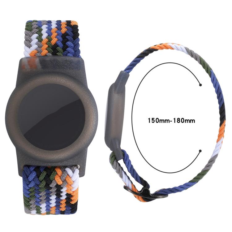 xDfind Cinturino per orologio regolabile in nylon intrecciato, con protezione anti-smarrimento, For AirTag 2nd Gen / AirTag 1st Gen