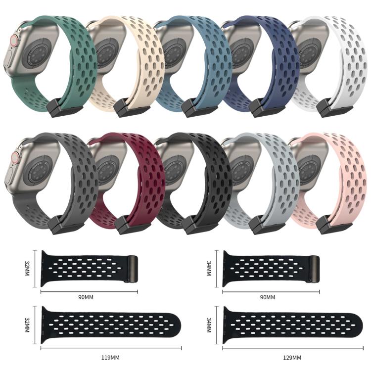 Cinturino per orologio in silicone con chiusura magnetica xDfind, For Apple Watch 42 / 44 / 45 / 46 / 49mm, For Apple Watch 38 / 40 / 41 / S10 42mm