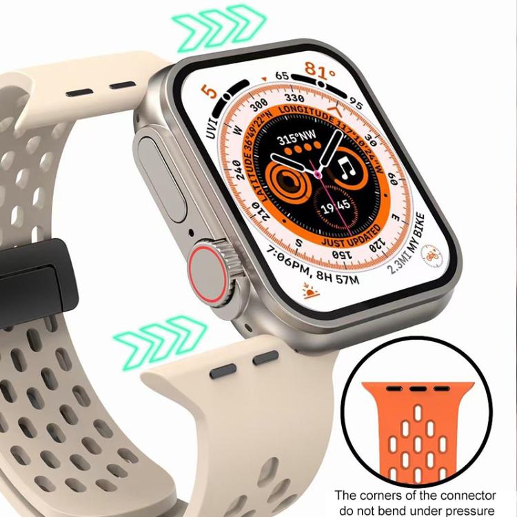 Cinturino per orologio in silicone con chiusura magnetica xDfind, For Apple Watch 42 / 44 / 45 / 46 / 49mm, For Apple Watch 38 / 40 / 41 / S10 42mm