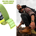 Cinturino per orologio xDfind in nylon con trama a onde e chiusura a strappo., 20mm, 22mm