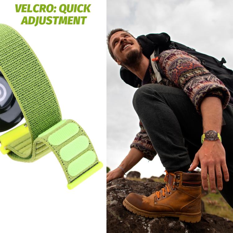 Cinturino per orologio xDfind in nylon con trama a onde e chiusura a strappo., 20mm, 22mm