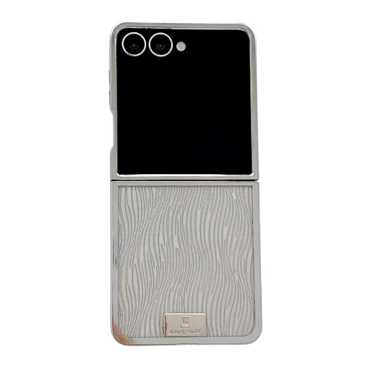 Cornice placcata, carta glitterata, targhetta con nome, custodia per telefono a copertura totale, For Samsung Galaxy Z Flip6/7 FE, For Samsung Galaxy Z Flip7 5G