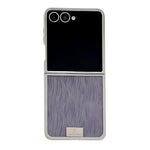 Cornice placcata, carta glitterata, targhetta con nome, custodia per telefono a copertura totale, For Samsung Galaxy Z Flip5