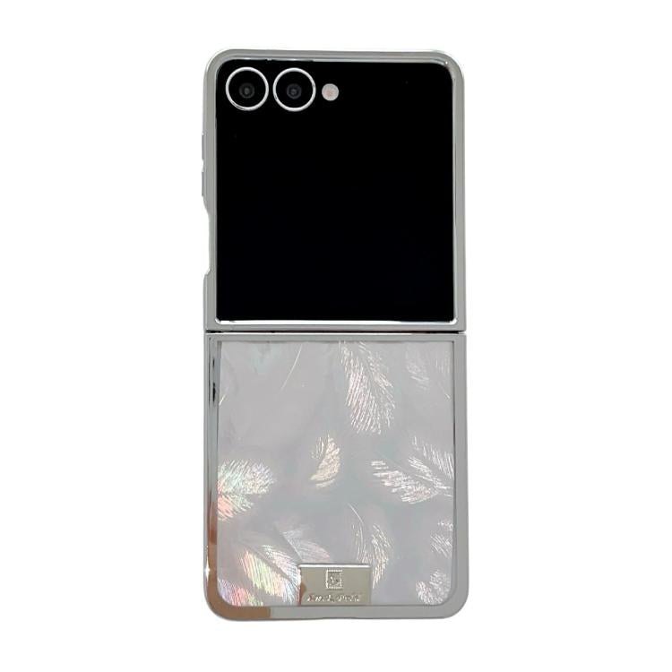 Cornice placcata, carta glitterata, targhetta con nome, custodia per telefono a copertura totale, For Samsung Galaxy Z Flip6/7 FE, For Samsung Galaxy Z Flip7 5G