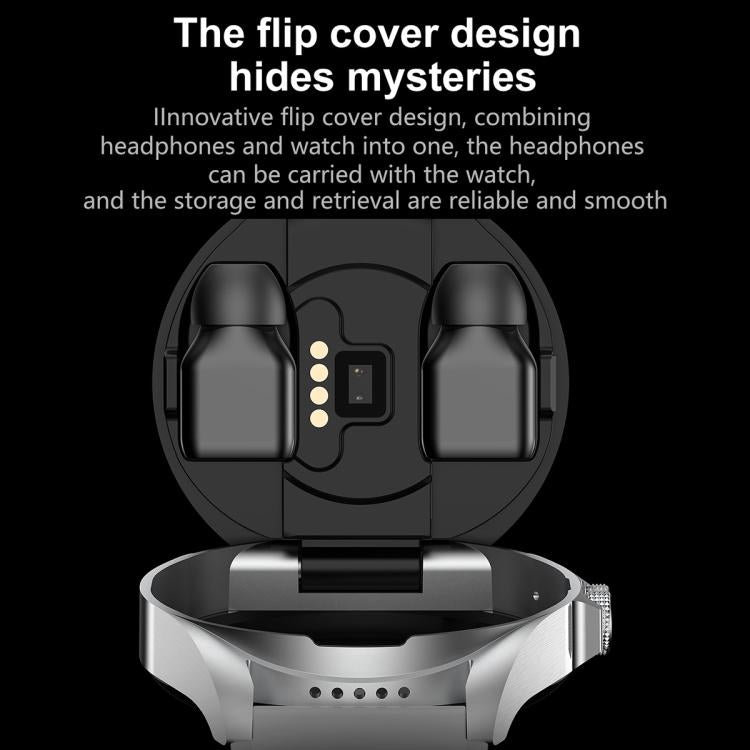 Smartwatch F36 con schermo TFT a colori da 1,46 pollici, auricolari Bluetooth 2 in 1, supporto per chiamate Bluetooth e NFC.
