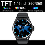 Smartwatch F36 con schermo TFT a colori da 1,46 pollici, auricolari Bluetooth 2 in 1, supporto per chiamate Bluetooth e NFC.