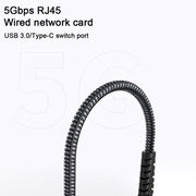 USB -C / Type-C Elbow to RJ45 Aluminum Alloy Shell Ethernet HUB Adapter, Type-C Elbow to RJ45