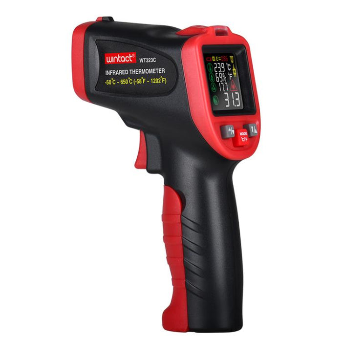Termometro a infrarossi Wintact WT323C con intervallo di misurazione da -50 a 650 gradi Celsius., WT323C