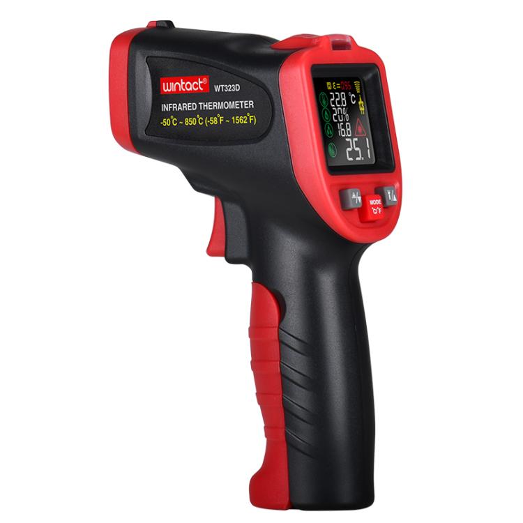 Termometro a infrarossi Wintact WT323D con intervallo di misurazione da -50 a 850 gradi Celsius., WT323D