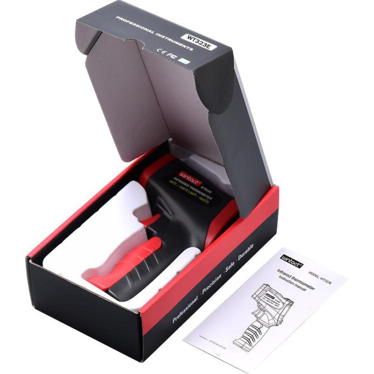 Termometro a infrarossi Wintact WT323E con intervallo di misurazione da -50 a 1050 gradi Celsius., WT323E