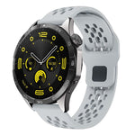 Cinturino per orologio xDfind con fibbia in silicone nera, traspirante e con foro a testa piatta, resistente all'aria, con chiusura a fibbia nera., 20mm, 22mm