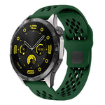 Cinturino per orologio xDfind con fibbia in silicone nera, traspirante e con foro a testa piatta, resistente all'aria, con chiusura a fibbia nera., 20mm, 22mm