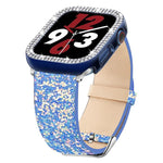 Cinturino per orologio in pelle con paillettes glitterate xDfind, For Apple Watch 42 / 44 / 45 / 46 / 49mm, For Apple Watch 38 / 40 / 41 / S10 42mm