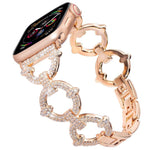 Cinturino per orologio xDfind in metallo con diamanti a forma di O, For Apple Watch 42 / 44 / 45 / 46 / 49mm, For Apple Watch 38 / 40 / 41 / S10 42mm