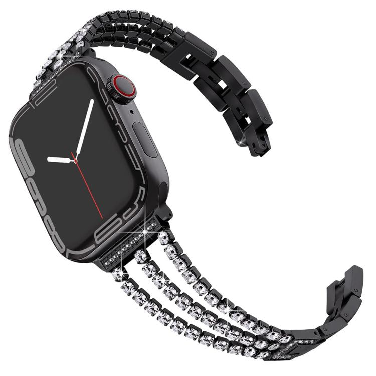 Cinturino per orologio xDfind con tre diamanti in metallo, For Apple Watch 42 / 44 / 45 / 46 / 49mm, For Apple Watch 38 / 40 / 41 / S10 42mm