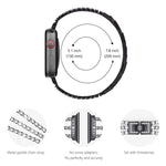 Cinturino per orologio xDfind con tre diamanti in metallo, For Apple Watch 42 / 44 / 45 / 46 / 49mm, For Apple Watch 38 / 40 / 41 / S10 42mm