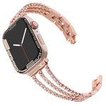 Cinturino per orologio xDfind con tre diamanti in metallo, For Apple Watch 42 / 44 / 45 / 46 / 49mm, For Apple Watch 38 / 40 / 41 / S10 42mm