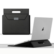 Handle Portable Laptop Briefcase PU Leather Laptop Sleeve with Foldable Stand, For 13 / 14 inch, For 15 / 16.1 inch