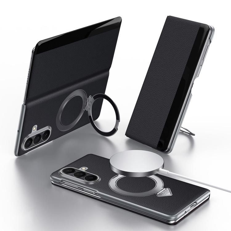 Custodia per telefono in pelle SULADA Smart View Window con supporto magnetico MagSafe., For Galaxy Z Fold8 5G, For Galaxy Z Fold8 Ultra 5G, For Galaxy Z Fold7 5G, For Galaxy Z Fold6