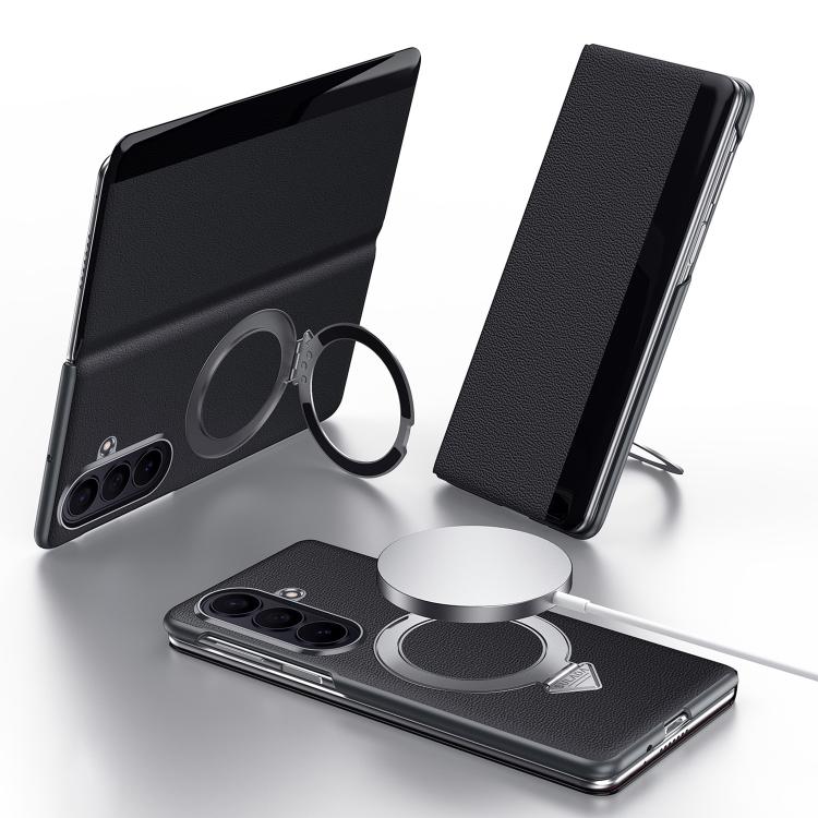 Custodia per telefono in pelle SULADA Smart View Window con supporto magnetico MagSafe., For Galaxy Z Fold8 5G, For Galaxy Z Fold8 Ultra 5G, For Galaxy Z Fold7 5G, For Galaxy Z Fold6