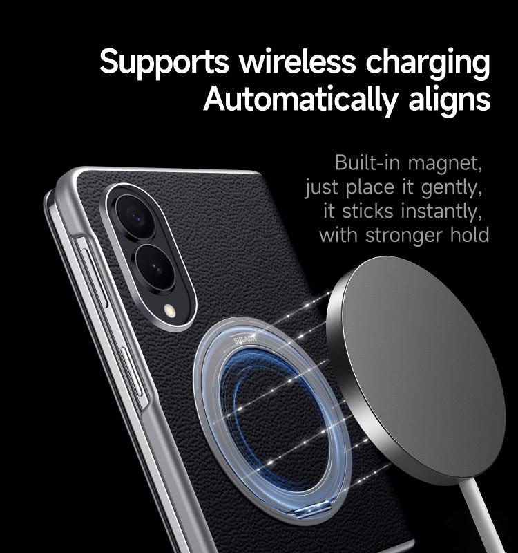 Custodia per telefono in pelle SULADA Smart View Window con supporto magnetico MagSafe., For Galaxy Z Fold8 5G, For Galaxy Z Fold8 Ultra 5G, For Galaxy Z Fold7 5G, For Galaxy Z Fold6