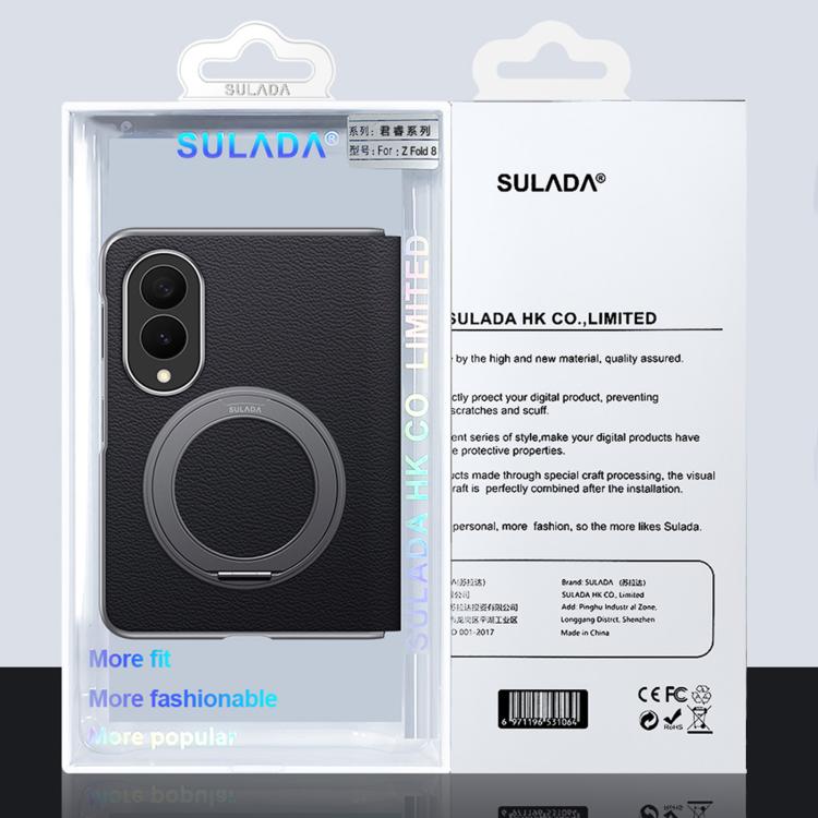 Custodia per telefono in pelle SULADA Smart View Window con supporto magnetico MagSafe., For Galaxy Z Fold8 5G, For Galaxy Z Fold8 Ultra 5G, For Galaxy Z Fold7 5G, For Galaxy Z Fold6