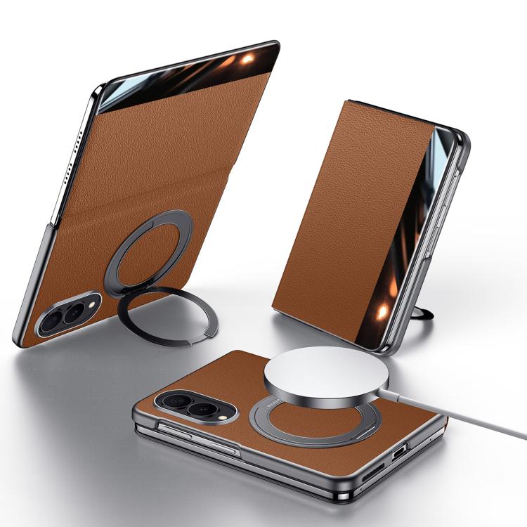 Custodia per telefono in pelle SULADA Smart View Window con supporto magnetico MagSafe., For Galaxy Z Fold8 5G, For Galaxy Z Fold8 Ultra 5G, For Galaxy Z Fold7 5G, For Galaxy Z Fold6