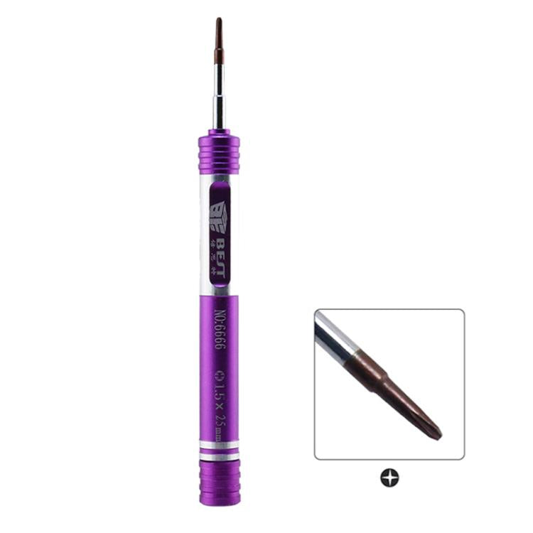 Cacciavite in lega di alluminio BEST BST-6666, Phillips 1.5, Pentalobe 0.8, Tri-wing 0.6, Hollow Cross Tip 2.5, 7 in 1 Set
