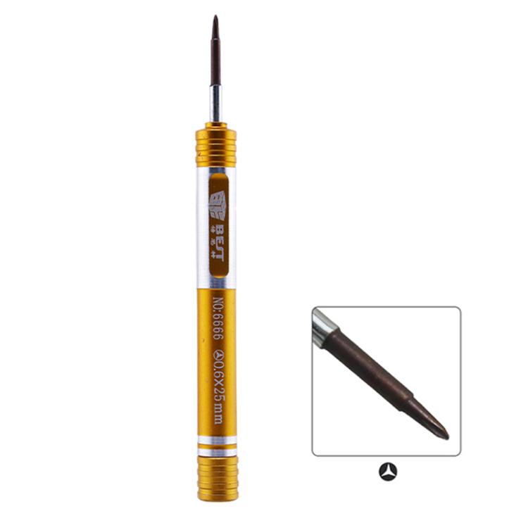 Cacciavite in lega di alluminio BEST BST-6666, Phillips 1.5, Pentalobe 0.8, Tri-wing 0.6, Hollow Cross Tip 2.5, 7 in 1 Set