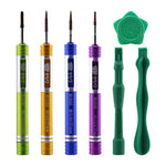Cacciavite in lega di alluminio BEST BST-6666, Phillips 1.5, Pentalobe 0.8, Tri-wing 0.6, Hollow Cross Tip 2.5, 7 in 1 Set