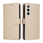 Custodia per telefono in pelle con portafoglio a 3 carte e protezione RFID, con texture litchi., For Galaxy S25 / S24 5G, For Galaxy S25+ / S24+ 5G, For Galaxy S25 Ultra 5G, For Galaxy S24 FE 5G