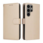 Custodia per telefono in pelle con portafoglio a 3 carte e protezione RFID, con texture litchi., For Galaxy S24 Ultra 5G, For Galaxy S23 FE 5G, For Galaxy S23 Ultra 5G, For Galaxy S23+ 5G