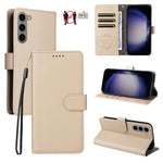 Custodia per telefono in pelle con portafoglio a 3 carte e protezione RFID, con texture litchi., For Galaxy S23 5G, For Galaxy S20 FE, For Galaxy S21 FE 5G