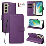 Custodia per telefono in pelle con portafoglio a 3 carte e protezione RFID, con texture litchi., For Galaxy S23 5G, For Galaxy S20 FE, For Galaxy S21 FE 5G